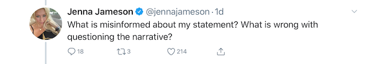 Jenna Jameson made a lot of misinformed statements about vaccines.