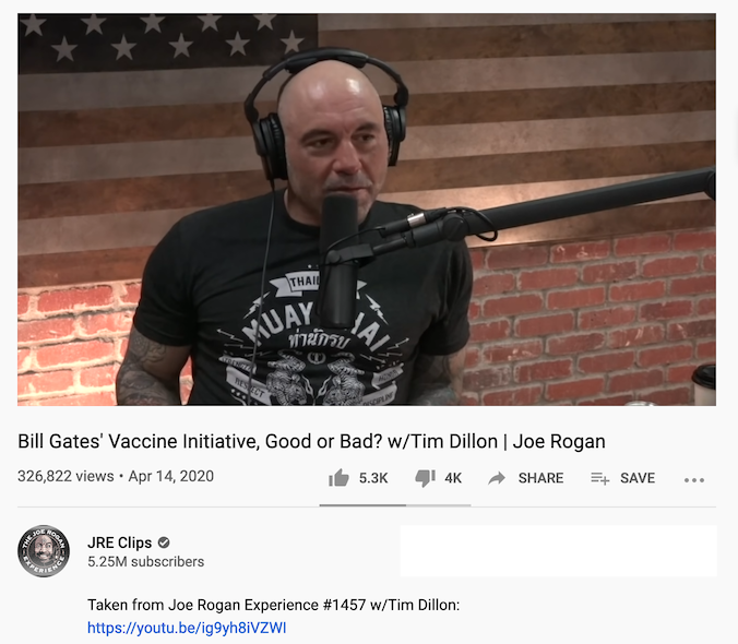 While trying to defend Bill Gates and his vaccine initiatives, Joe Rogan ending up claiming the HPV vaccines are dangerous and have a high number of adverse reactions. They don't.