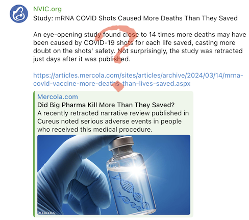 The retracted study being laundered through these sites that push misinformation about vaccines is a survey by Steve Kirsh...
