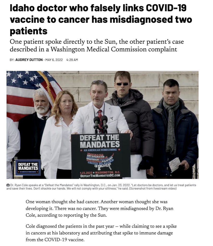 How far will these guys go to make you think COVID-19 vaccines are causing a rise in cancer and cancer deaths? Will they misdiagnosis patients with cancers they don't even have???