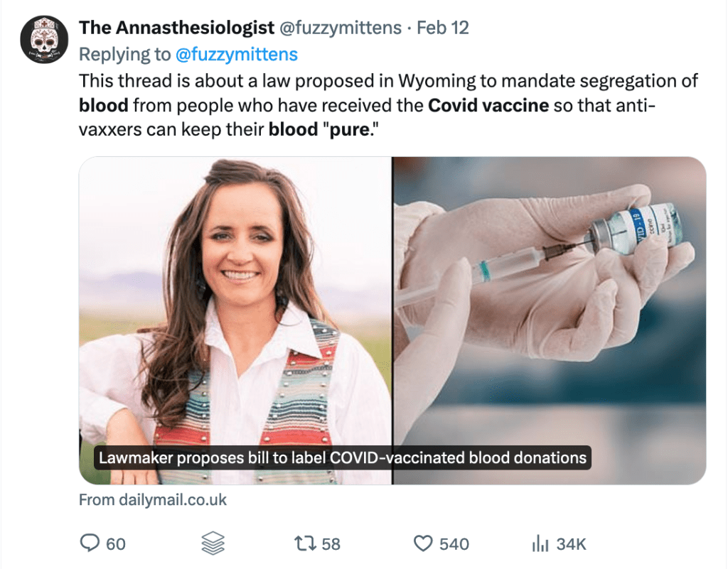 A law to segregate blood donations? Where have we seen that before?