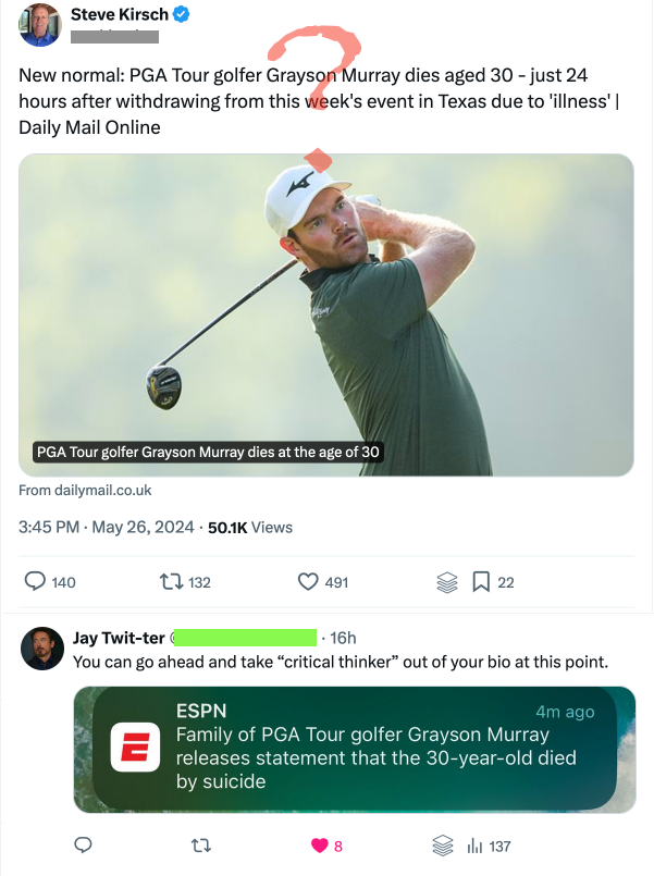 The new normal of anti-vaccine influencers is to blame everything, especially sudden deaths and cancer deaths, on COVID vaccines.