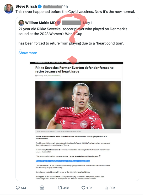 The new normal anti-vaccine propaganda is to blame everything, especially sudden deaths and cancer deaths, on COVID vaccines.